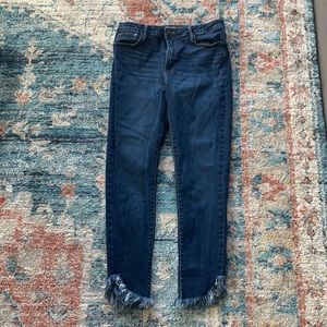 Just Black Denim fringe skinny